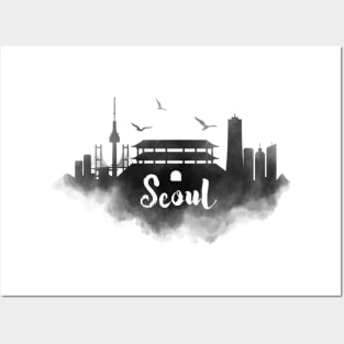 Seoul watercolor Posters and Art